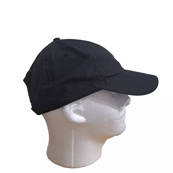 NIKE GOLF baseball cap black adjustable hat white swoosh unstructured outdoor - Picture 3 of 8
